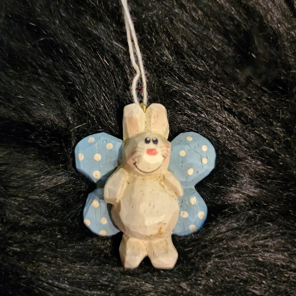 VINTAGE RARE FIND!Set of 4 Eddie Walker Easter Bunny Ornaments